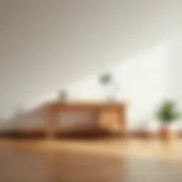 Minimalist desk design featuring clean lines and functionality