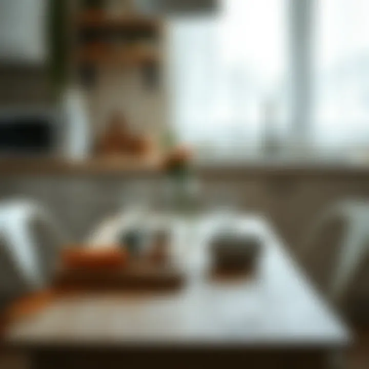 Functional small kitchen table setup for efficient use