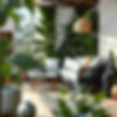 Cozy Rattan Garden Sofa Cozy rattan garden sofa surrounded by greenery