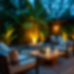 Elegant garden lighting enhancing outdoor aesthetics