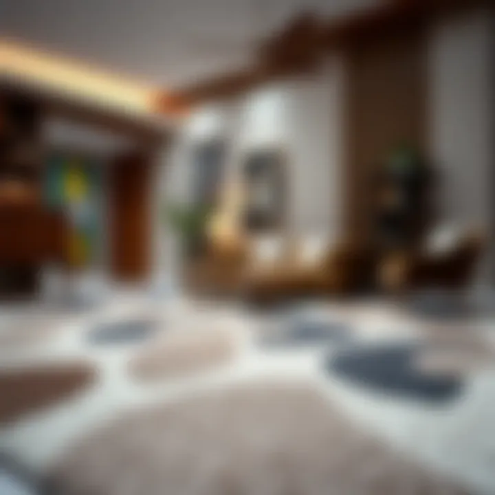 Diverse Non-Slip Carpet Options Showcasing various types of non-slip carpets for home decor