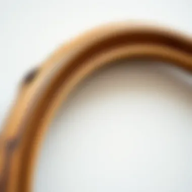Craftsmanship of Raw Wood Close-up of a hand-crafted raw wood frame highlighting craftsmanship