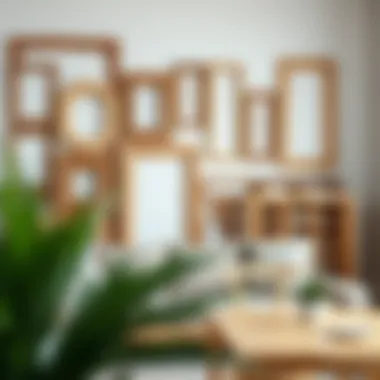 Diversity of Design in Raw Wood Frames Variety of raw wood frames arranged artistically