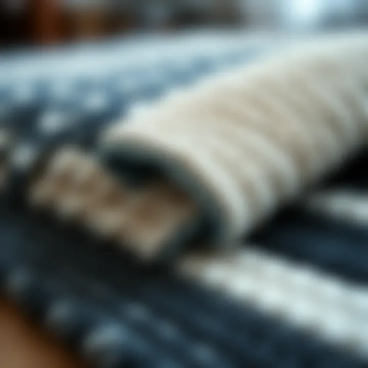 Close-Up of Non-Slip Rug Materials A close-up of high-quality materials used for non-slip rugs