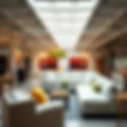 Interior view of IKEA Kartal store showcasing furniture arrangement.