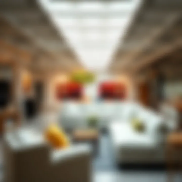 Interior view of IKEA Kartal store showcasing furniture arrangement.