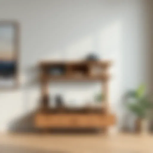 Modern wooden shelf design showcasing creativity
