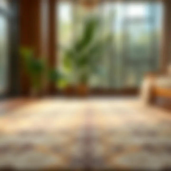 Intricate Patterns of Bamboo Silk Carpets Bamboo silk carpet showcasing intricate patterns