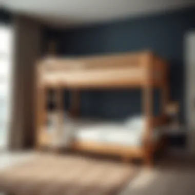 Close-up of Istikbal bunk bed features and details