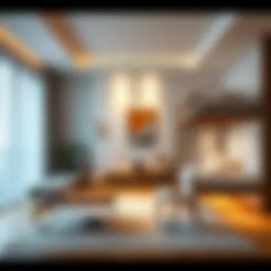 Elegant living space showcasing dual bunk beds