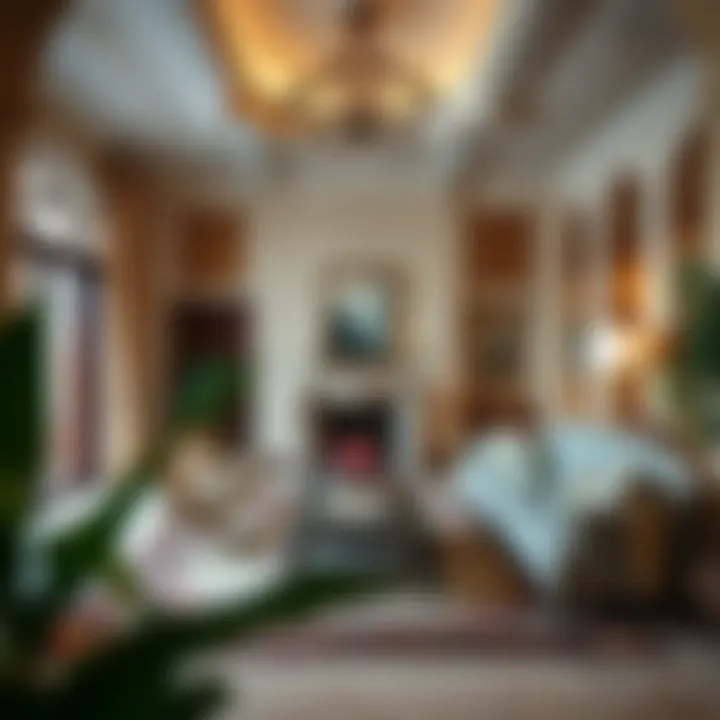 Elegant Interior Design of a Divan House Elegant divan house interior showcasing a blend of historical and modern design elements