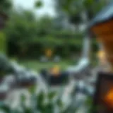 Elegant Outdoor Furniture Elegantly designed outdoor furniture in a serene garden setting