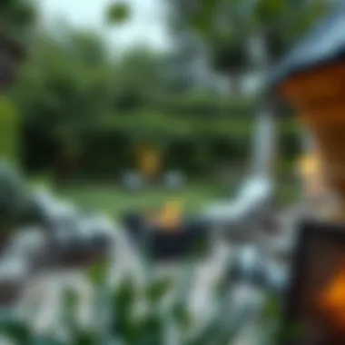 Elegant Outdoor Furniture Elegantly designed outdoor furniture in a serene garden setting