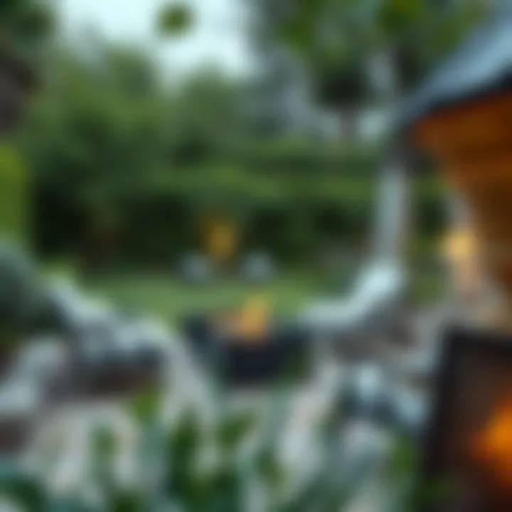 Elegant Outdoor Furniture Elegantly designed outdoor furniture in a serene garden setting