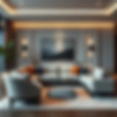 Modern Sofa Styles in Elegant Living Room Elegant living room showcasing modern sofa styles