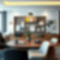 A modern paper holder board displayed in an office environment