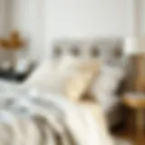 Luxurious thick fitted sheet on a stylish bed