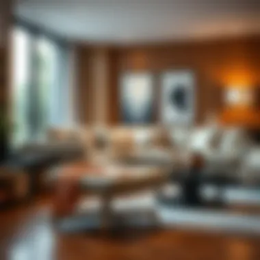 Stylish Footrest in Modern Decor Stylish footrest enhancing a modern living room