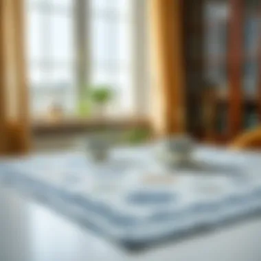 Geometric Patterns Square Tea Cloth Modern square tea cloth with geometric patterns