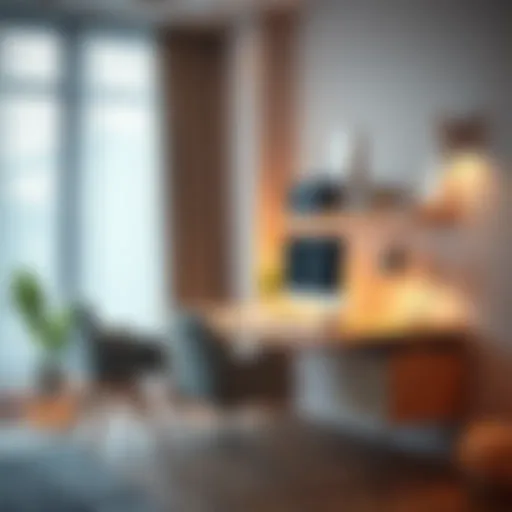 A modern Koçtaş workspace desk showcasing functionality and design