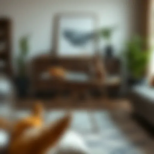 Elegant foldable table enhancing interior decor