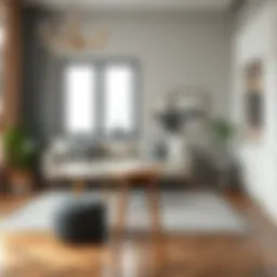 Stylish Koçtaş bar stool in a modern living room setting