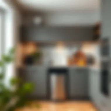 Stylish Integration in Kitchen Decor Stylish kitchen with Koçtaş trash bin integrated