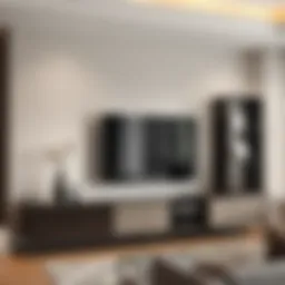Elegant modern TV unit showcasing sleek design