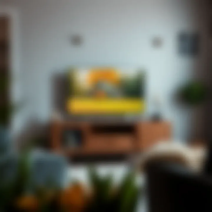 Stylish wooden TV unit in a contemporary setting