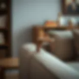 Elegant wooden armrest design enhancing sofa aesthetics