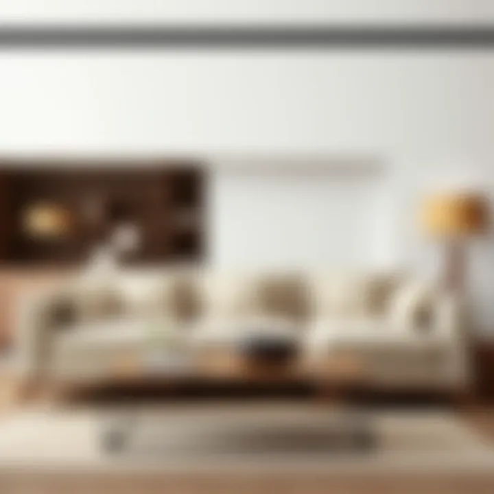 Minimalist design sofa set with neutral tones