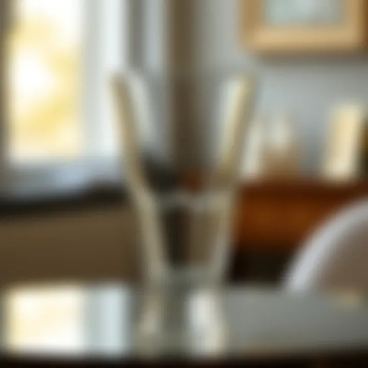 Clarity and Craftsmanship in Crystal Glass Close-up of crystal glass revealing clarity and craftsmanship