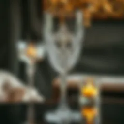 Elegant crystal goblet showcasing intricate design