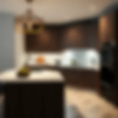 Modern Kitchen with Laminate Countertop Stylish laminate countertop in a modern kitchen setting