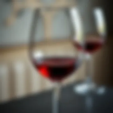 Close-up of Lav Wine Glass Craftsmanship Close-up of lav wine glass emphasizing craftsmanship