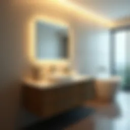 Stylish bathroom vanity showcasing contemporary design