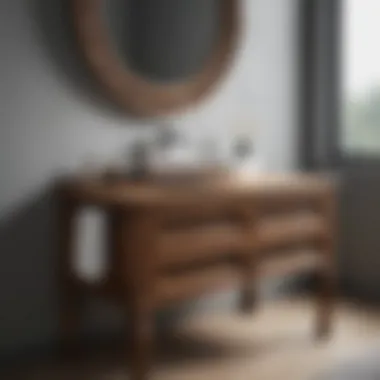 Stylish Wooden Vanity Stylish wooden vanity with intricate detailing