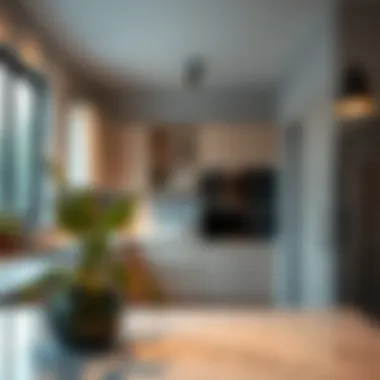LED spot lights enhancing a modern kitchen aesthetic