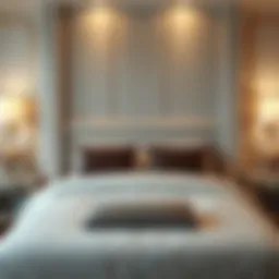 Luxurious 160x200 double bed featuring elegant design and plush bedding