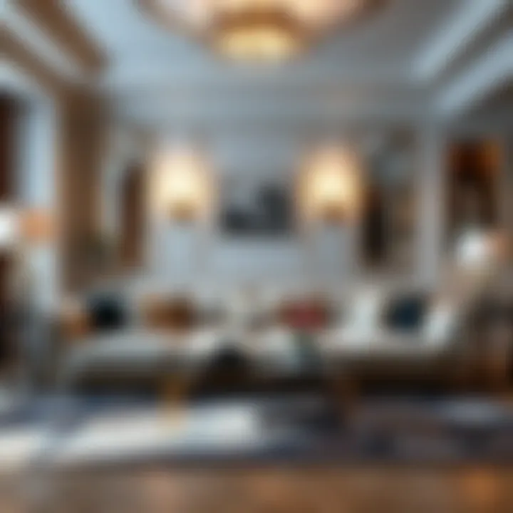 Elevating Interior Decor with Luxury Luxurious triple sofa enhancing the elegance of a room