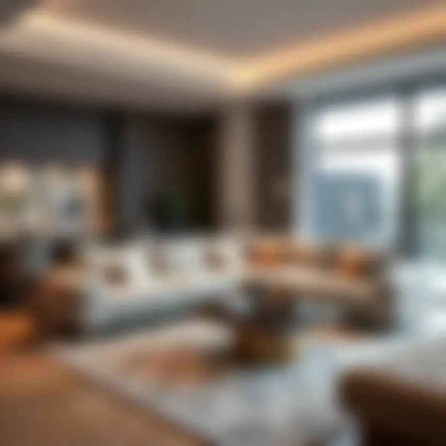 Elegant corner sofa in a modern living room setting