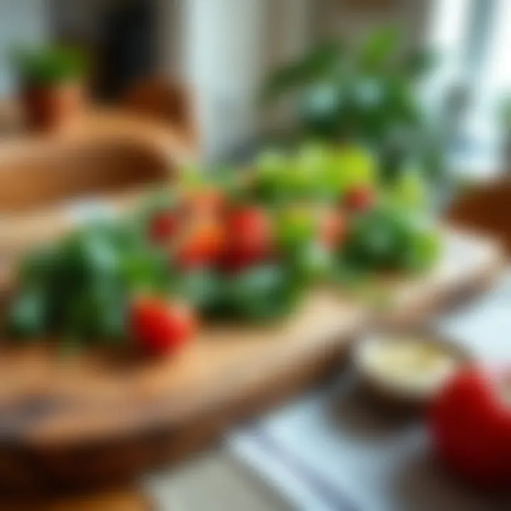 Care and Maintenance of Wooden Salad Boards Well-maintained wooden salad board with fresh ingredients