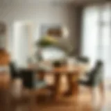 Elegant solid oak dining table in a modern setting