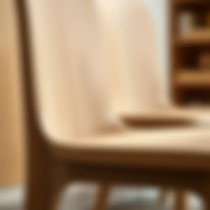 Exquisite Craftsmanship of MDF Chairs Close-up of MDF chair design showcasing craftsmanship