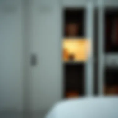 Inside Look at a Metal Locking Cabinet's Compartments Interior view of a metal cabinet showcasing storage compartments