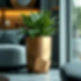 Elegant metal planter design for modern interiors