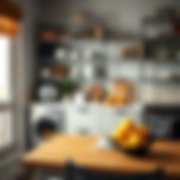 Practical Metal Shelving Solutions Organized kitchen space with practical metal shelving solutions