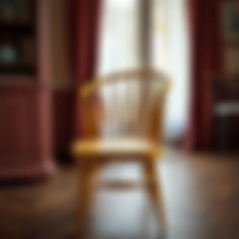 Elegant wooden chair with a vibrant paint finish