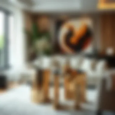 Mirrored Nesting Tables Enhancing Ambiance Modern decor featuring mirrored nesting tables enhancing the room's ambiance