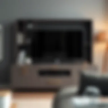 Compact TV unit with innovative storage solutions